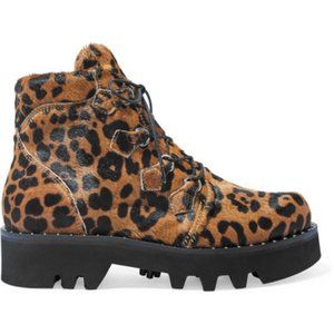 🎉NIB Tabitha Simmons Leopard-Print  Ankle Boots🔥